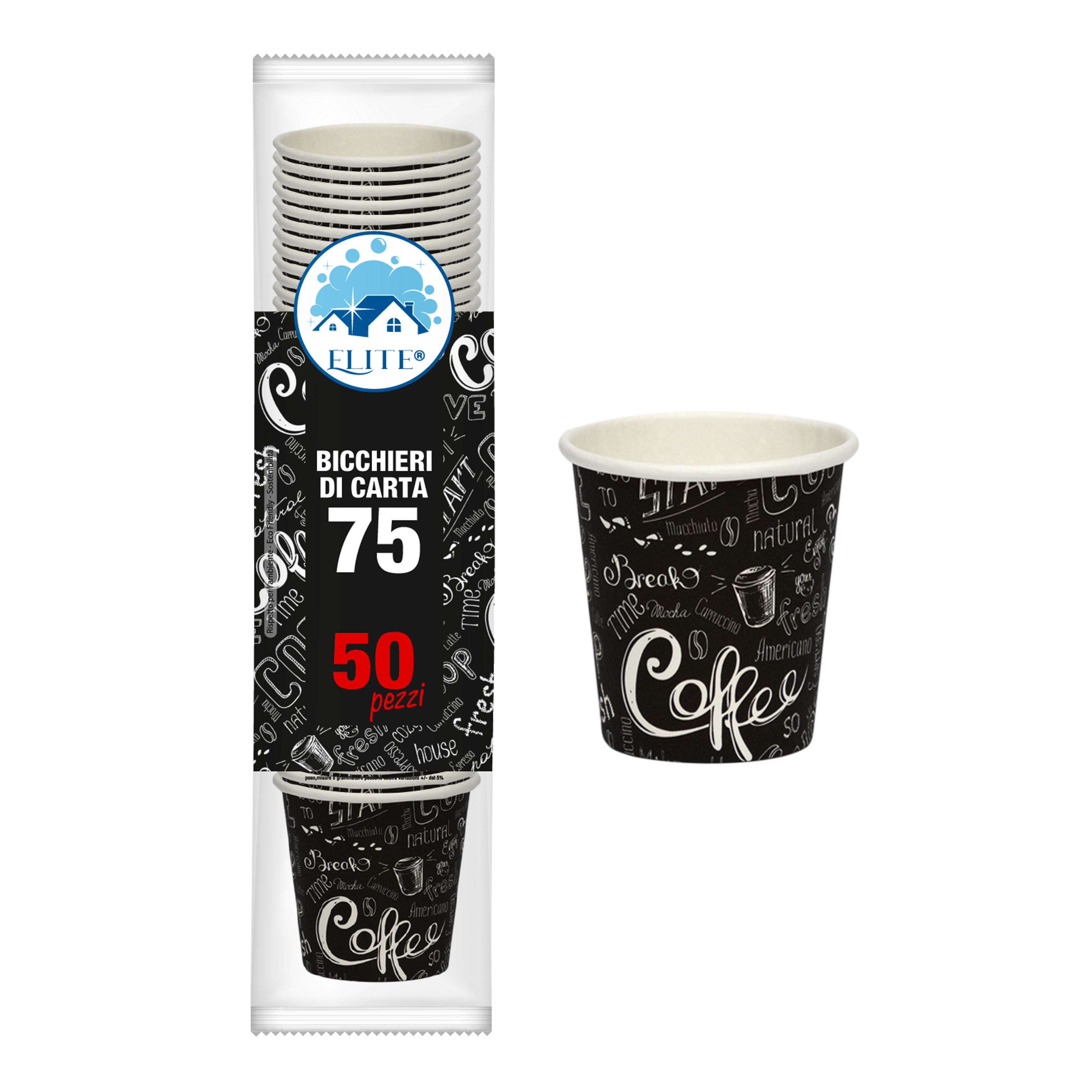 Immagine Bicchieri in carta 75 ml 2,5 oz fresh coffee