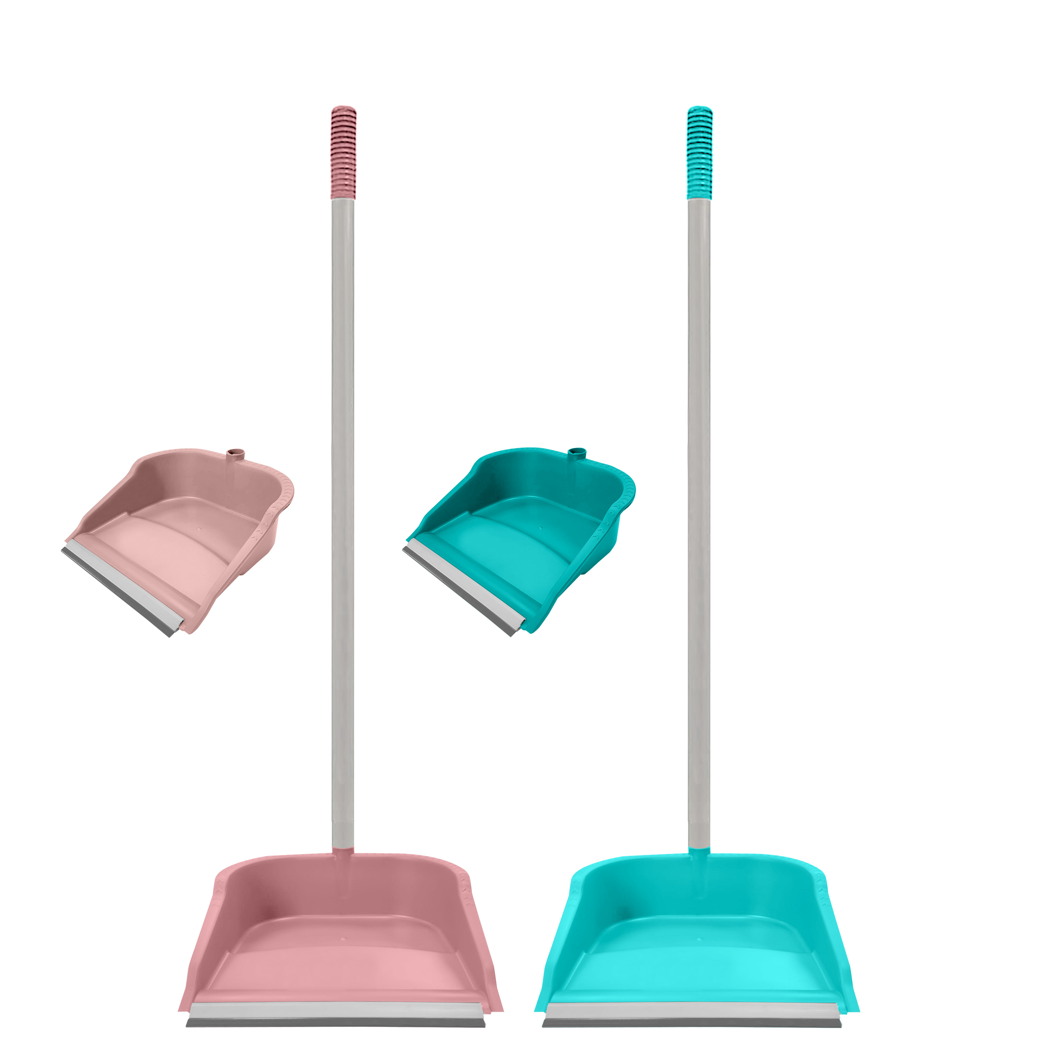 Immagine Paletta bordo gomma asta fissa verde tiffany/rosa pastello