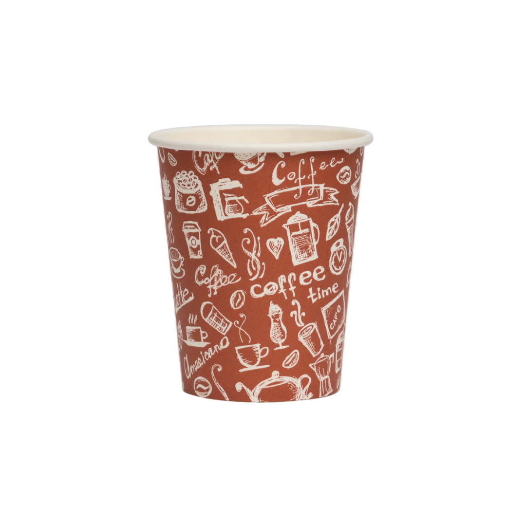 Immagine Bicchieri carta 240ml coffe time conf. 50 pz