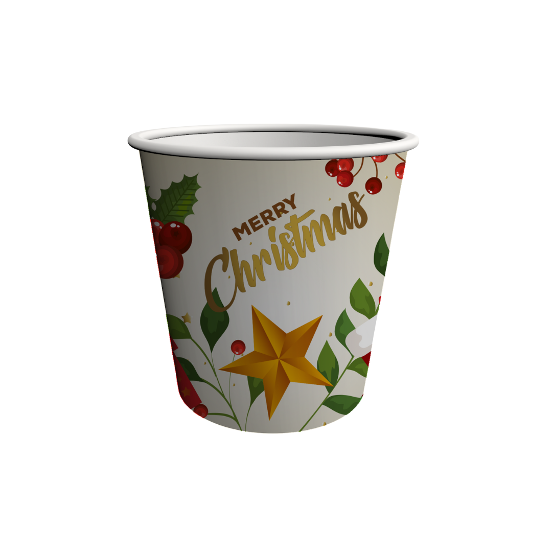 Immagine Bicchieri carta 180 dec. merry christmas conf.50 pz