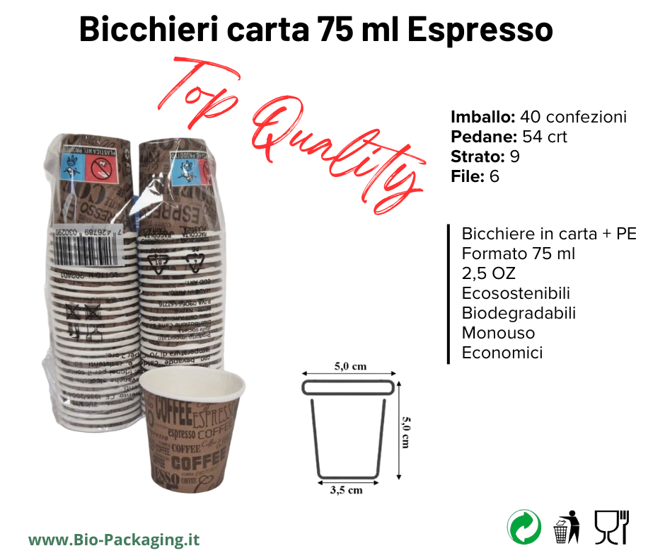 Immagine Bicchieri carta 75 ml espresso