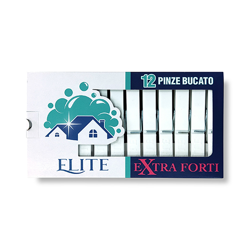 Immagine Pinze bucato extra forti elite bianche conf. 12pz