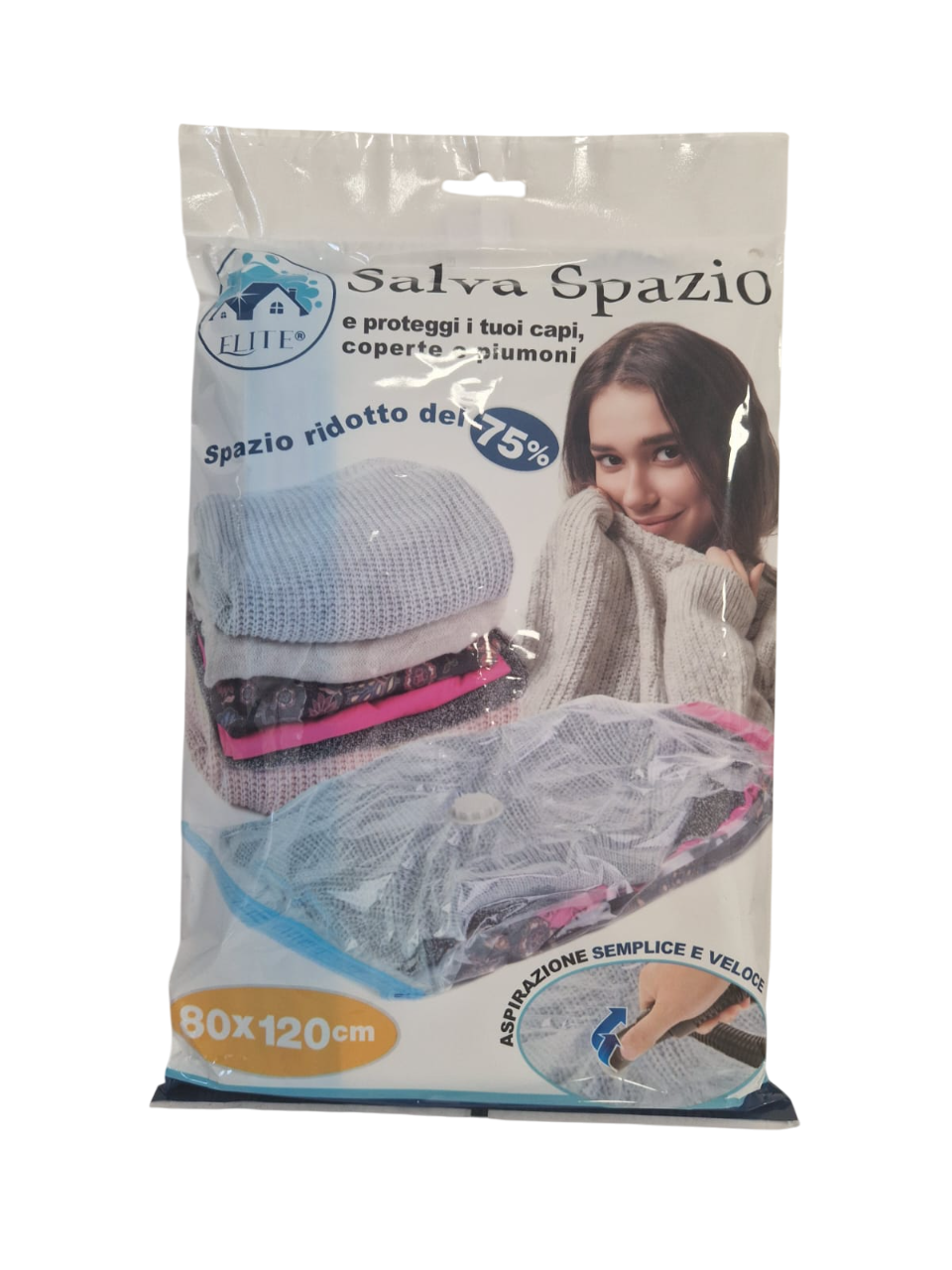 Immagine Sacchetto salvaspazio 80x120 cm pet+pe