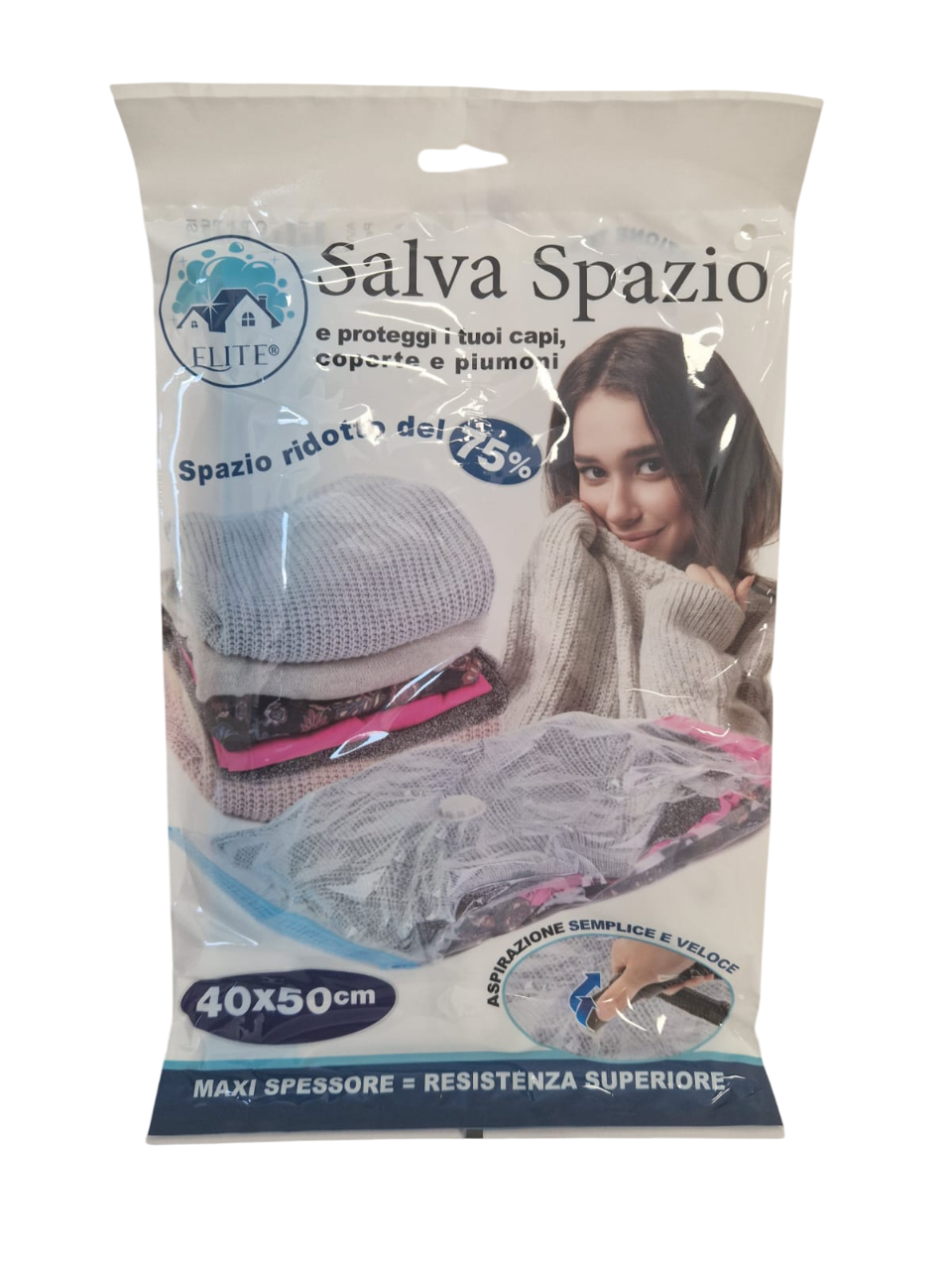 Immagine Sacchetto salvaspazio 40x50cm pet+pe