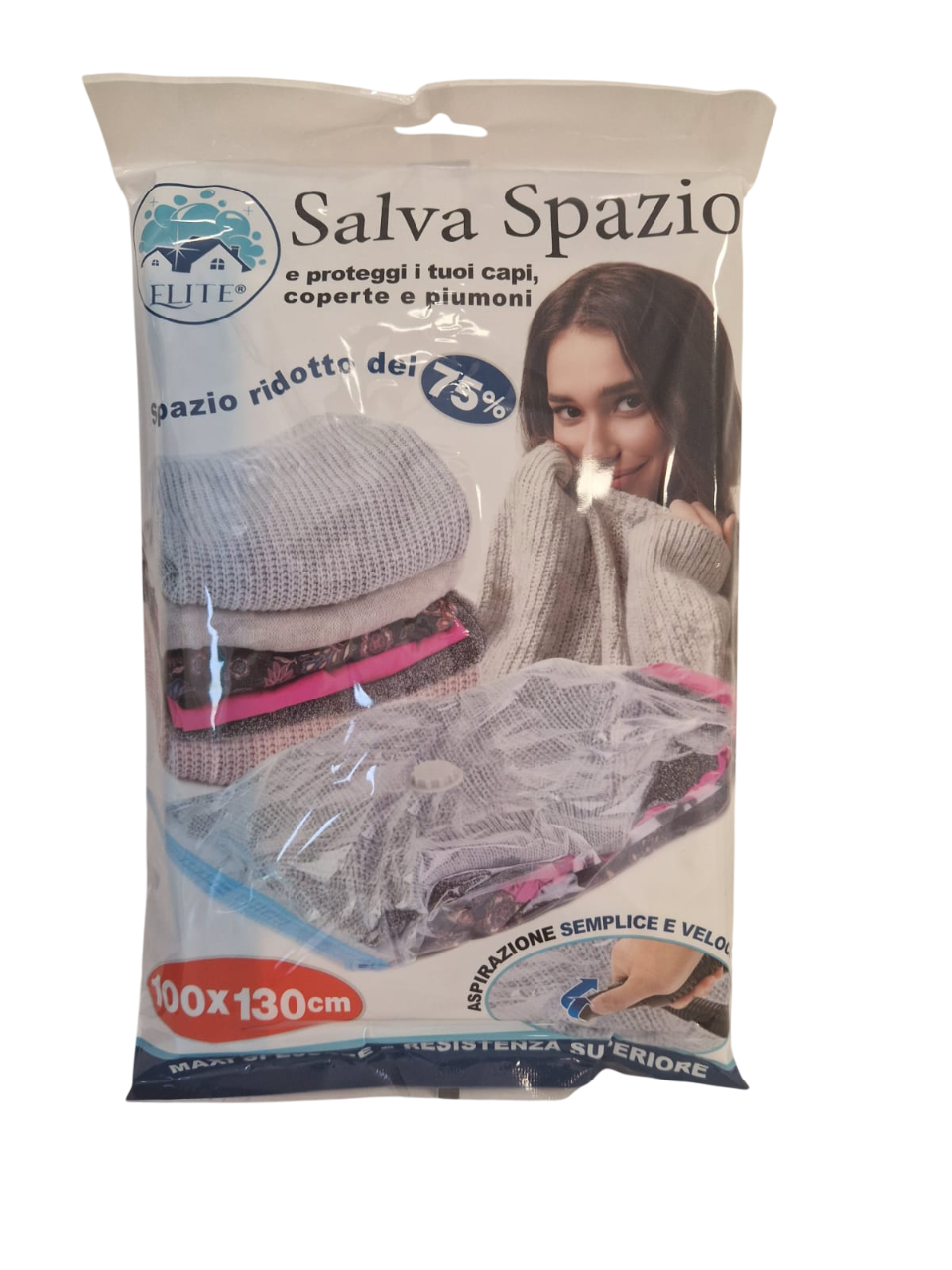 Immagine Sacchetto salvaspazio 100x130 cm pet+pe